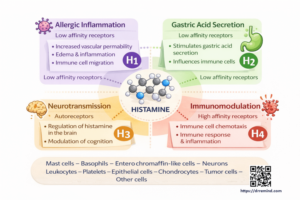 the roles of Histamine receptors 2 1